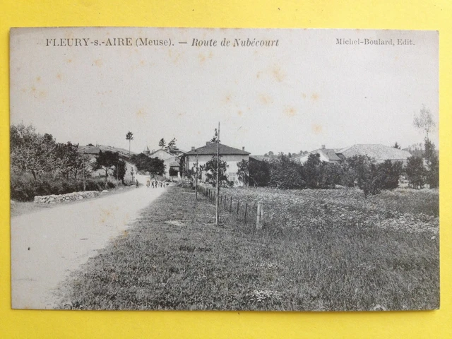 cpa Edition Michel Boulard 55 - FLEURY sur AIRE Meuse ROUTE de NUBÉCOURT