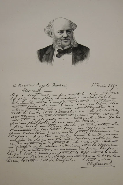 Woodcut Doctor Fauvel Coca Album Mariani 1894 Autograph
