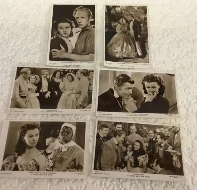 Vivien Leigh Gone With The Wind Photographic Postcard x 6 Picturegoer 345-350