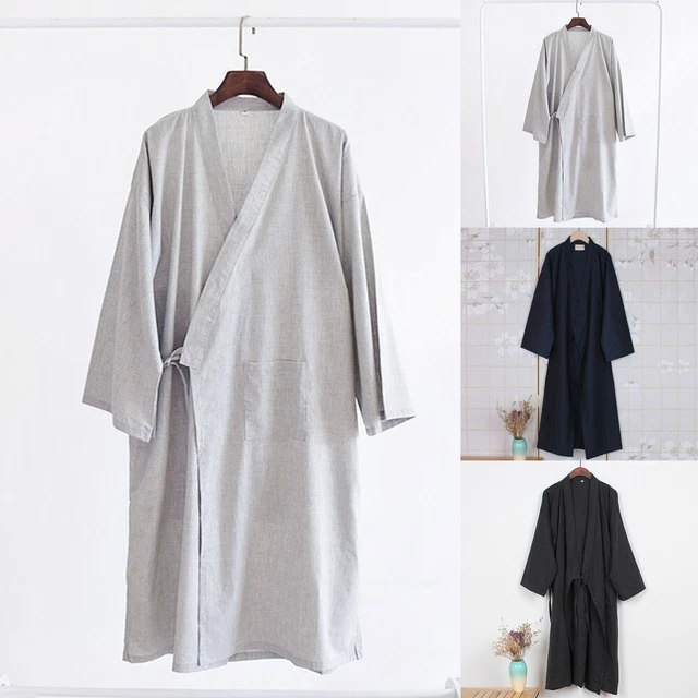 Nuovo comodo accappatoio biancheria da notte estate kimono giapponese lacci lunghi