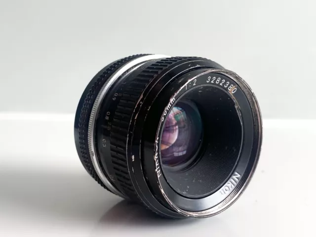 NIKKOR 50mm 1:2 Classic Nikon Ai Lens for 35mm FILM SLR & DSLR Read description