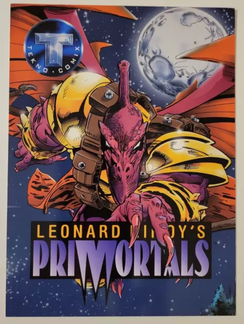 1995 PRIMORTALS Leonard Nemoy PROMO TRADING CARD AD DEALER POSTER Tekno Comix