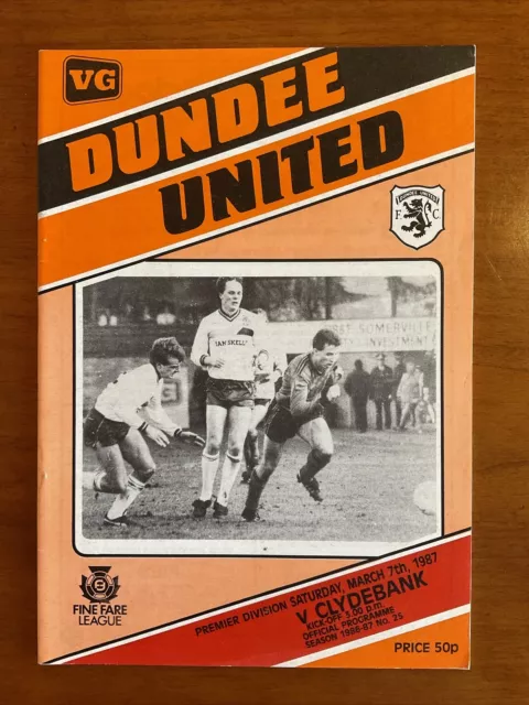 Dundee United v Clydebank, 7th March 1987