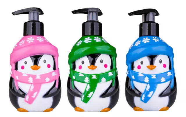 Dispensador de jabón pingüino en invierno - jabón líquido en dispensador de bomba, jabón, jabón de mano