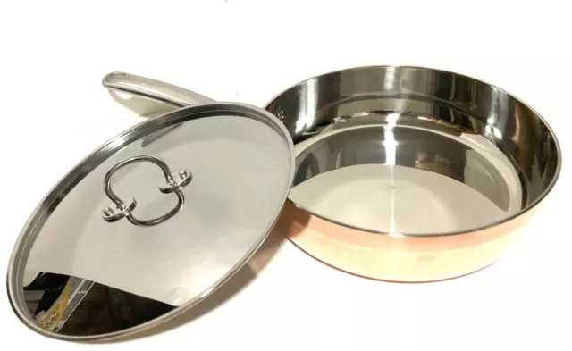 Ikea Finmat Copper Stainless Steel 10" Luxury Saute Pan With Lid 605.175.71 Nib