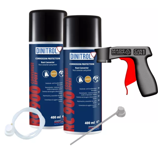 2 x DINITROL RC900 ROSTKONVERTER PRIMER - 400ml DOSE + VERLÄNGERUNGSDÜSE + CANGUNE