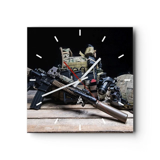ARTTOR Orologio Da Parete In Vetro 40x40 Cm – Moderno, Silenzioso – Per Cucina, Soggiorno – Vetro Temperato 4mm - 2