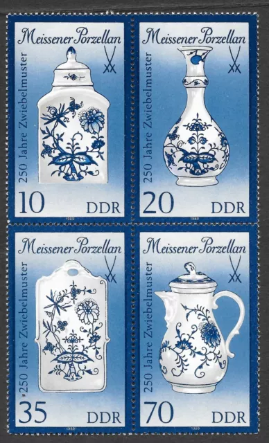 EAST GERMANY (DDR) 1989 SG#E2942Ba PORCELAIN BLOCK MNH.