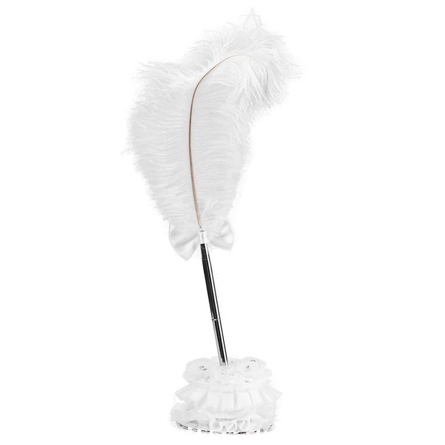 Pluma de pluma firma bolígrafo bolígrafo con soporte boda reunión favor YA