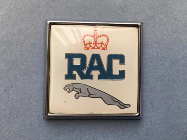 C1970s-80s VINTAGE ROYAL AUTOMOBILE CLUB JAGUAR CLUB RENAMEL MADE CAR BADGE