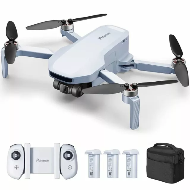 Potensic ATOM SE Drone GPS 4K Camera Drones 4KM FPV Transmission w/3 Batteries
