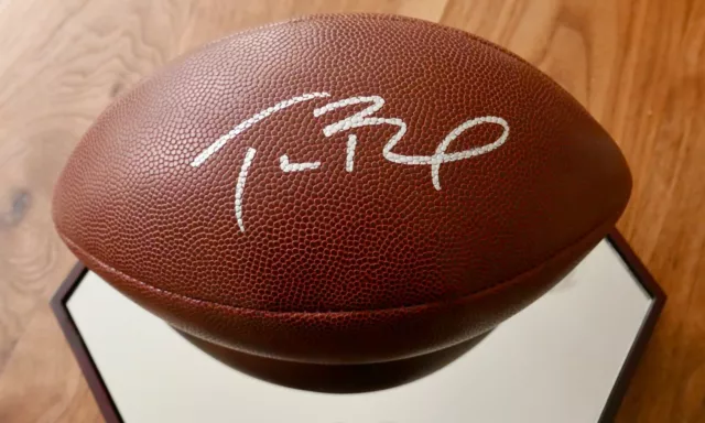 Tom Brady Signed Football with COA and glass case - NO Reserve