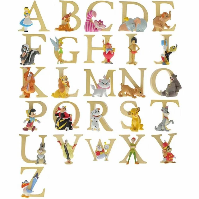 DISNEY ENCHANTING ALPHABET Letter Collection Resin Ornament Collection ...
