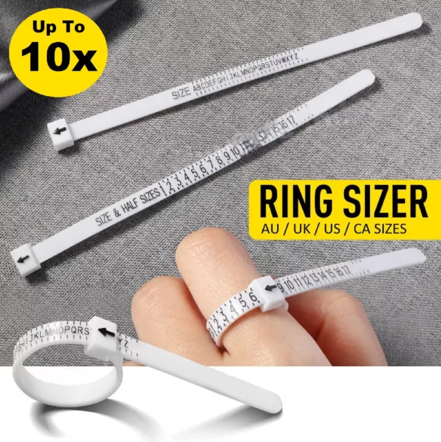 Ring Sizer Size Tool Check Your Size Finger Gauge Measurement Sizes UK/AU A to Z