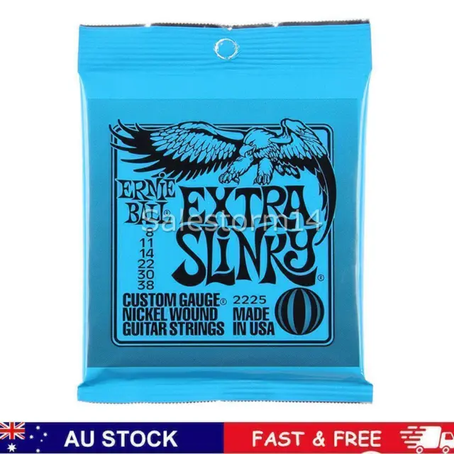 NEW Ernie Ball Extra Slinky 2225 8-38 Electric Guitar Strings String Set AU