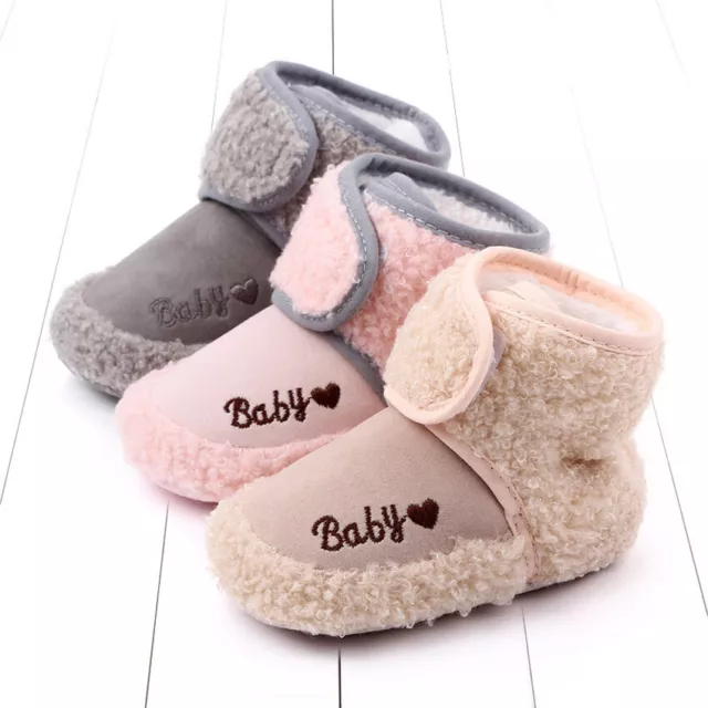 Socks Shoes Warm Slippers Toddler Infant Baby Boots Anti-slip Girls Boys
