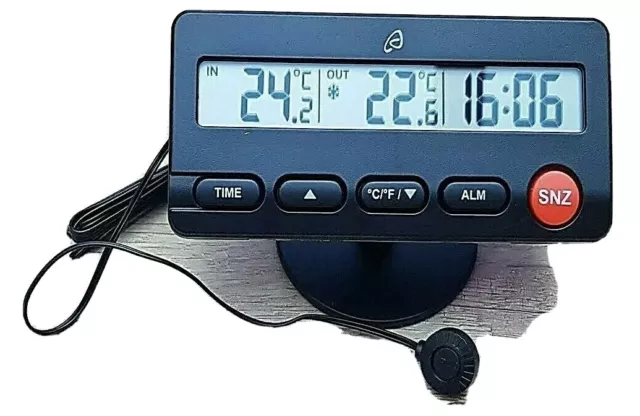 Thermomètre voiture int/ext avec alarme de gel