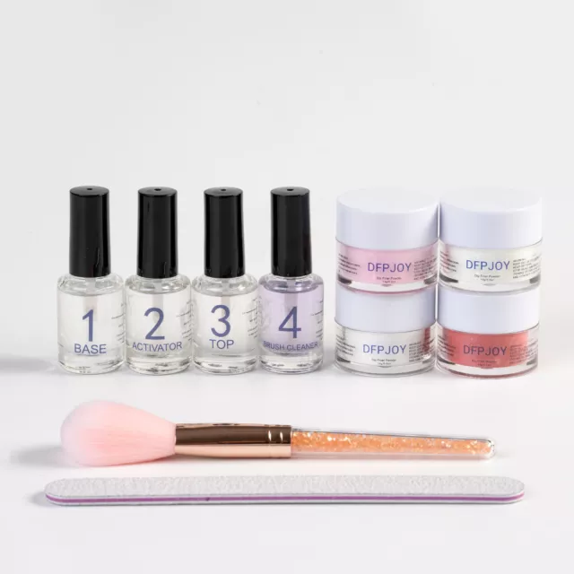 DFPJOY Dip Powder Nail Kit French Manicure Dipping System Gel Polish Alternative