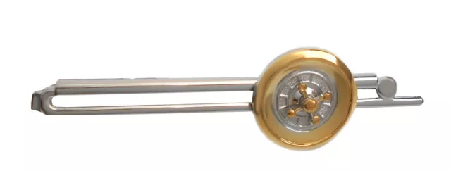 Krawattennadel Roulette bicolor matt-glänzend 6,8 cm  m.i. Germany NM0985 +Box