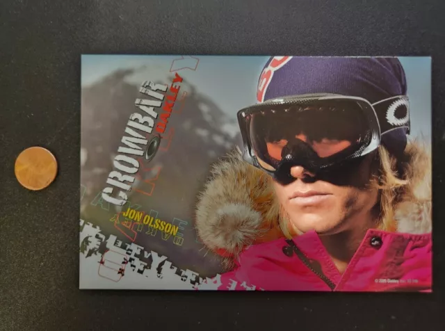 OAKLEY 2005 JON OLSSON SKI dealer promo display card Flawless New Old Stock