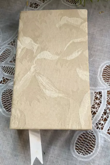 Wedding Vhs Cassette Case - Ivory Brocade / Angel Cloth Covered