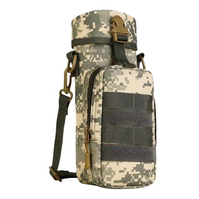 Outdoor Tactical Molle Water Bottle Bag Kettle Pouch Holder With Shoulder Strap