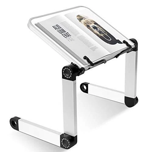 Book Stand for Reading Adjustable Textbook Stand Ergonomic 15x10inches White