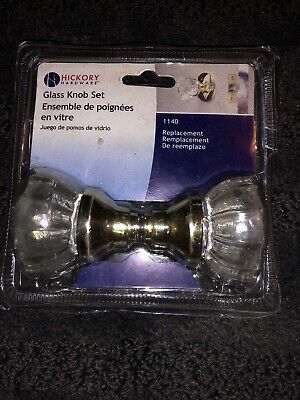 Glass Knob Set with Spindle Polished Bright Brass Hickory Hardware 1140
