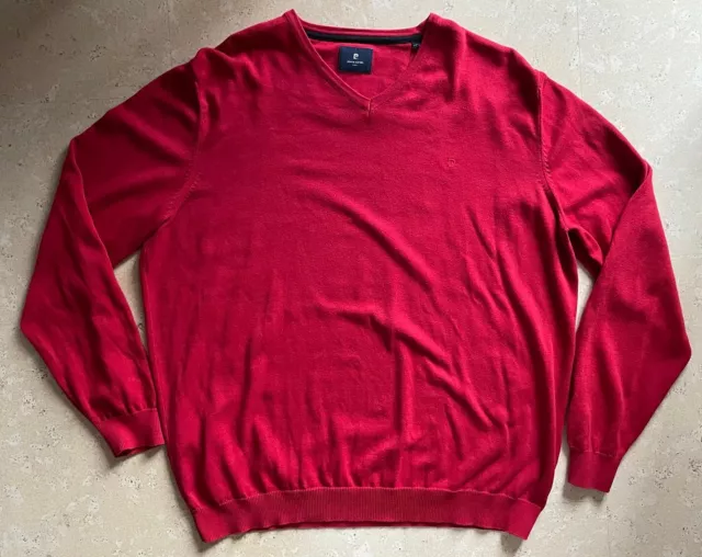 Suéter de punto para hombre Pierre Cardin talla 3XL rojo