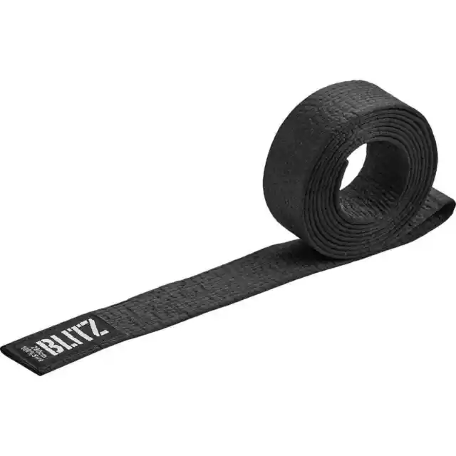 Blitz Standard Silk Black Belt - Karate Taekwondo Judo