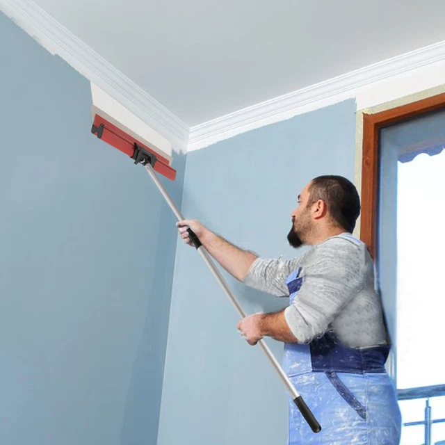 DRYWALL SKIMMING BLADE Extension Handle + Arc Scraper Kit Plaster