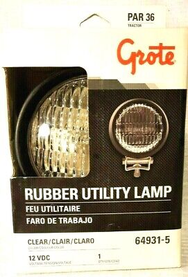 Grote Utility Lamp Rubber Tractor Work Light - Par 36 - 64931-5 NEW in box