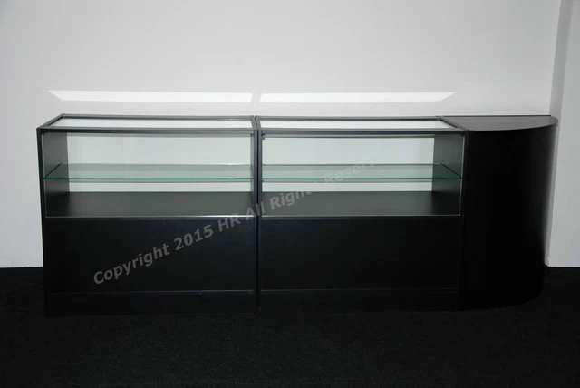 SHOP COUNTER BLACK Vape Retail Product Display Unit Storage Cabinet Black  Kiosk £650.00