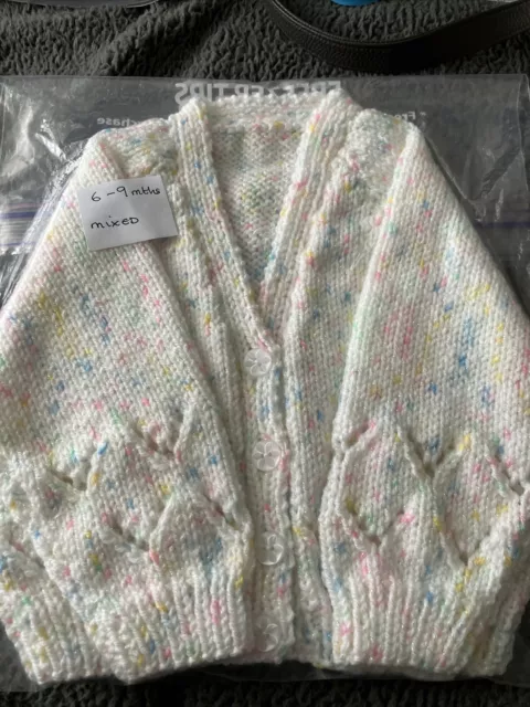 Baby’s Girls Hand Knitted Cardigan Age 6/9 Months