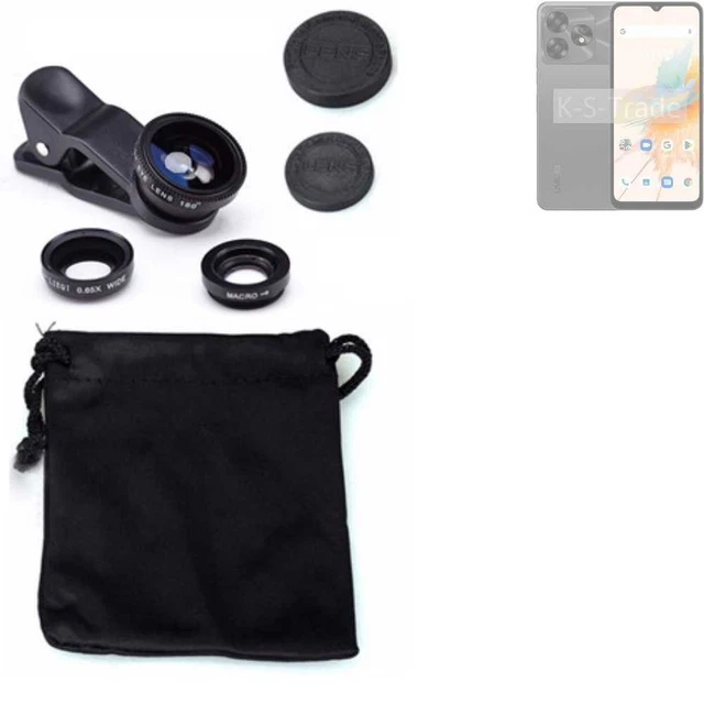 Pour UMIDIGI A15C Objectifs Smartphone Lentilles fisheye macro grand angle