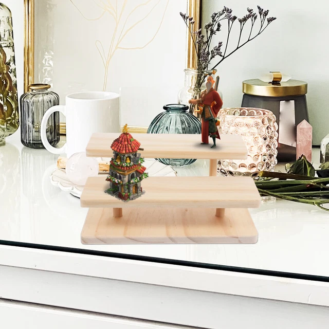5 pz supporto per display a doppio strato da tavolo supporto per display in legno collezione figure