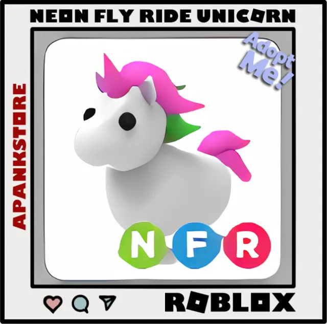 Roblox Adopt Me Neon Fly Ride Unicorn Eur 535 Picclick Fr