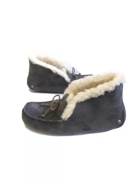 Ugg Alena Slipper Nightfall Suede Sheepskin Cuff Moccasins Womens Us Size 5-9