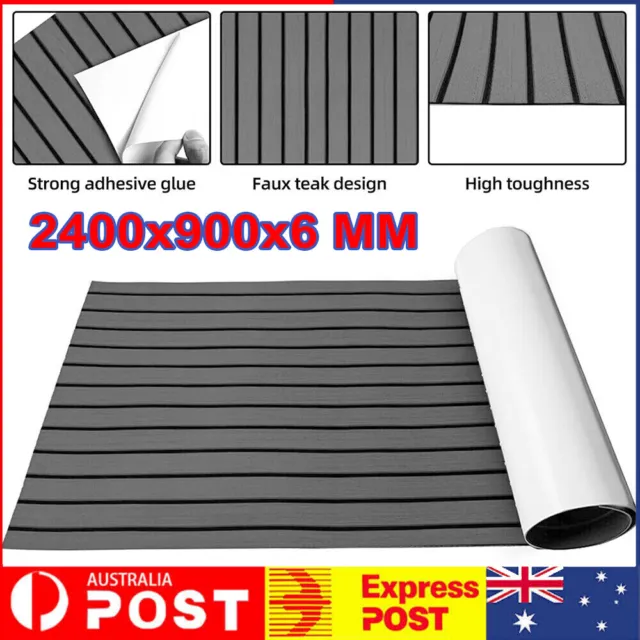 240×90cm EVA Foam Boat Flooring Marine Sheet Decking Yacht Teak Carpet Dark Grey