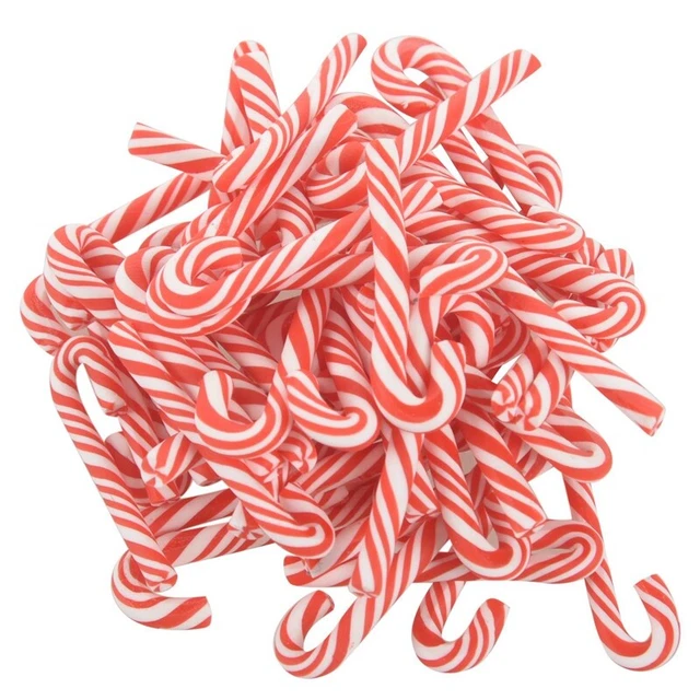 50 Stuecke Rot und Weiss Handgemachte Weihnachten Zucker Stange Kawaii Mini U9N4