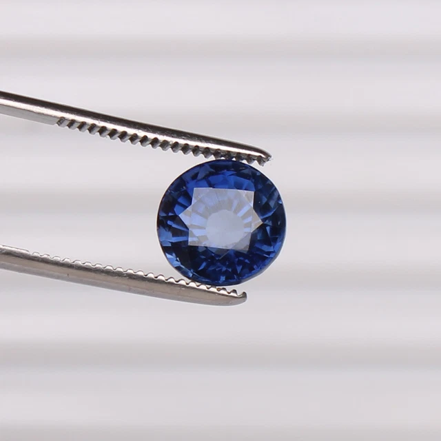 Saphir Naturel Bleu Ceylan Bleuet 7.00 CT Rond Certifié Pierre Précieuse Chauffé