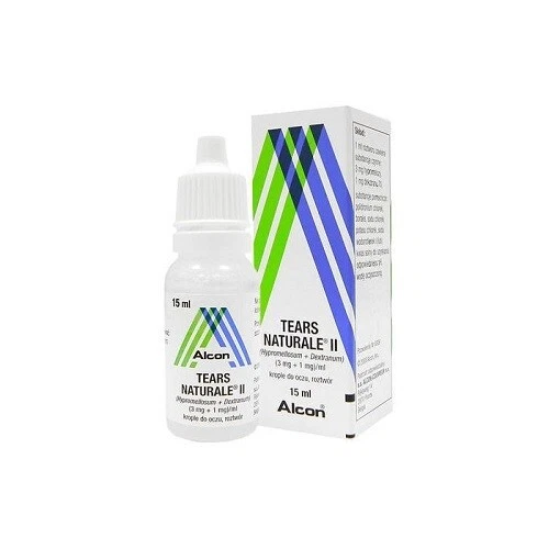 Paquete de 6 gotas lubricantes para ojos Alcon Tears Naturale II polyquad 15 ml EXP2025/10