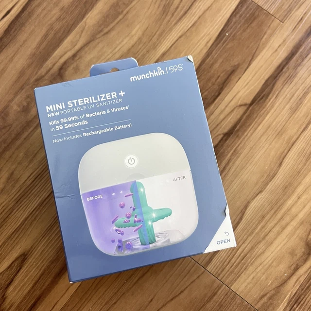 Munchkin 59S Mini Sterilizer+ Portable UV Sanitizer Kills 99.9% Bacteria Viruses