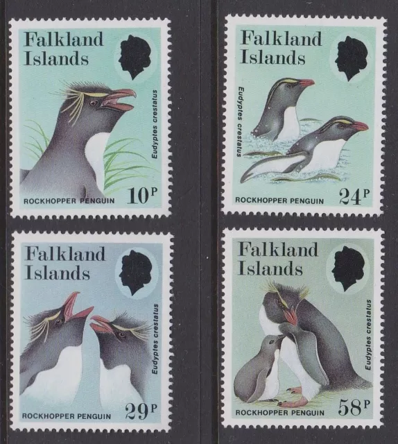 Falkland Ist 1986 Felsenpinguin Pinguine Postfrisch Set sg532-535 MNH