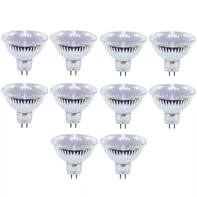 10 X Alogena Riflettore GU5,3 50W 12V MR16 Dimmbar 1500cd Bianco Caldo 2800K