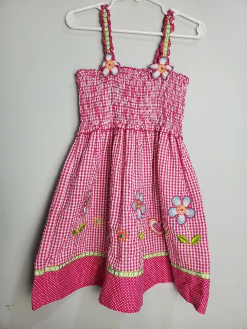 Youngland Pink And White Girl’s Dress Sz 5