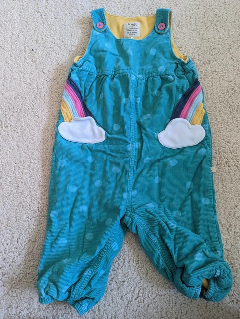 frugi 12-18 months girls dungarees organic cotton