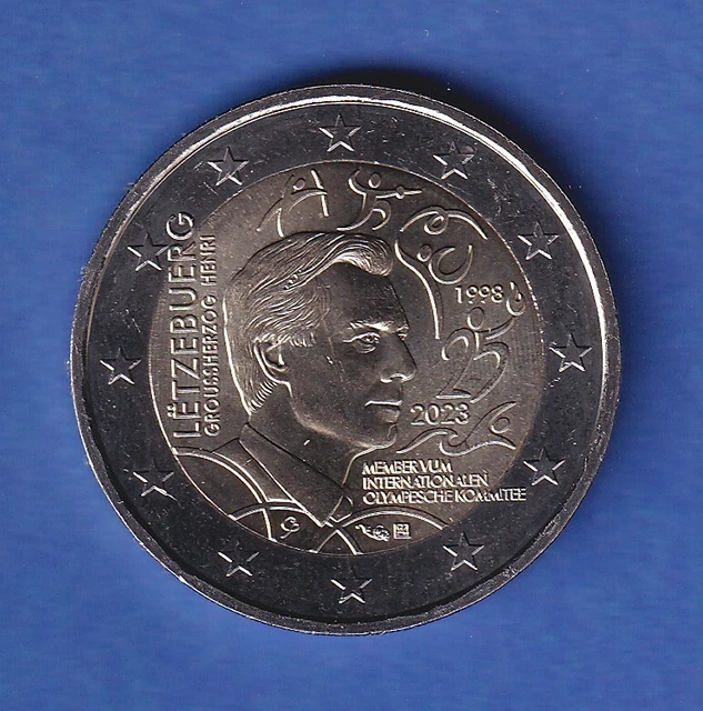 Luxemburg 2023  2-Euro-Sondermünze Henri Olymp. Kommitee bankfrisch unzirk.