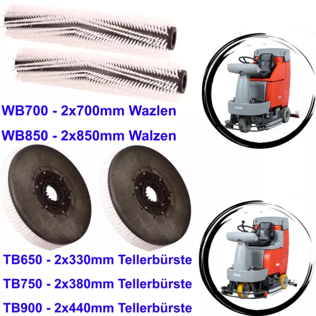 Tellerbürste für Hako B115 R, B750 R, B910, B70, B90, B120, Bürste Teller Besen