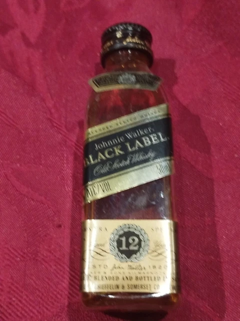 MIGNONNETTE WHISKY JOHNNIE Walker Black Label Bouteille Plastique Voir mignonnette-whisky-johnnie-walker-black-label-bouteille-plastique-voir